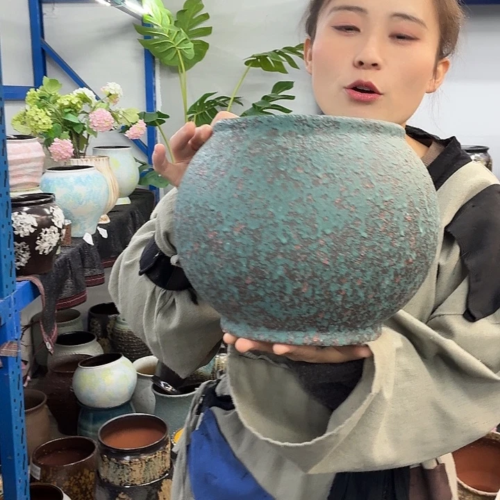18×22 -粗陶花盆有孔-买买买
