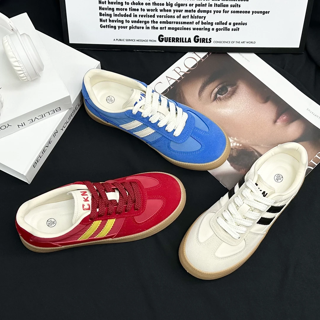 【TU】2025春秋女款复古板鞋日常舒适百搭透气休闲韩版德训鞋女鞋