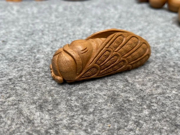 【有间】一物一拍印度老山檀香蝉手把件工艺品奶香收藏送礼