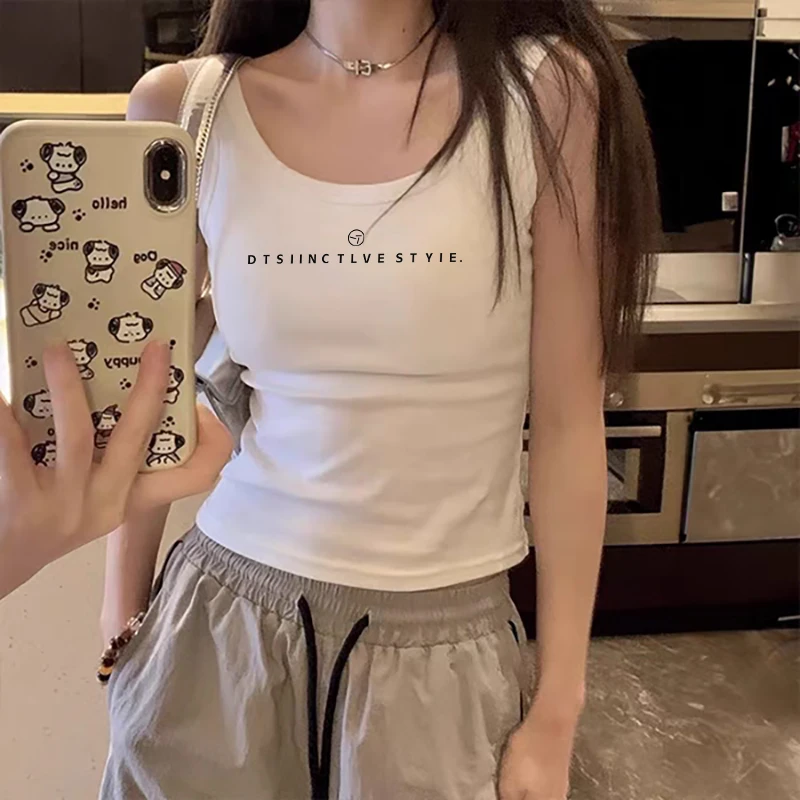 婳娇纯欲吊带背心女2025春夏修身可外穿ins潮韩版甜辣上衣T恤小衫