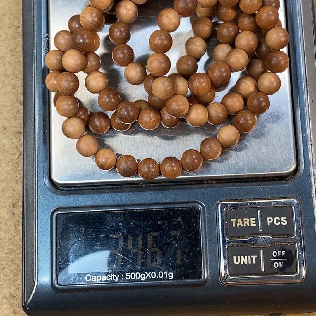 ****️檀香木正区印度迈索尔老山檀香8mm/108黑肉横纹