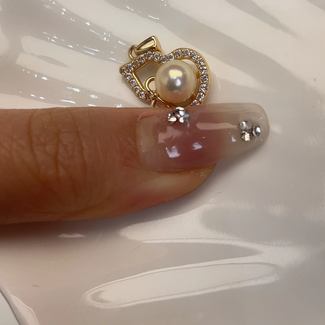 海水珍珠吊坠(不含链)银S925镶嵌