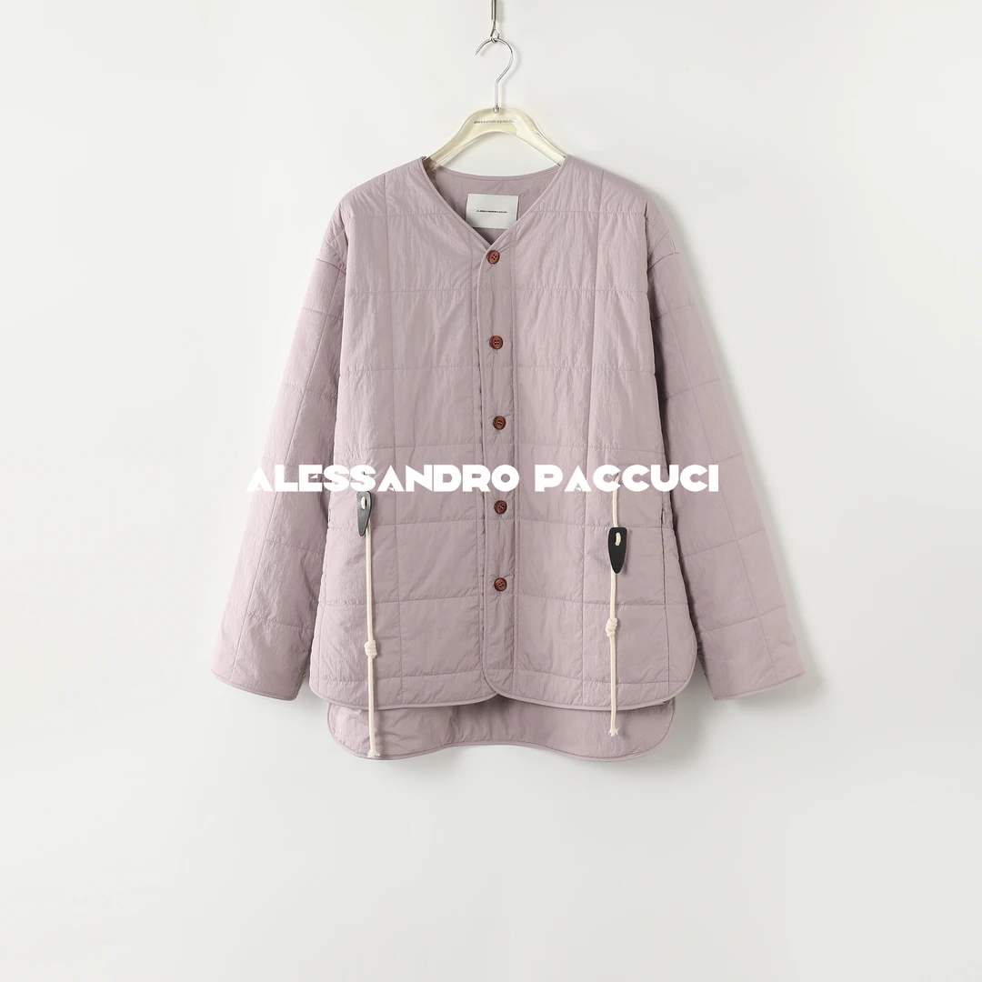 【孤品特价不退换】洛哥43009GM 骆驼绒绗线抽绳收腰外套2024秋