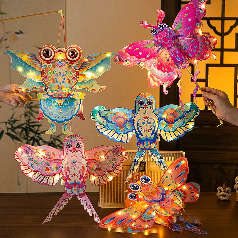 中秋节手持创意发光灯笼2025新款花灯商场门店节日挂饰儿童礼品