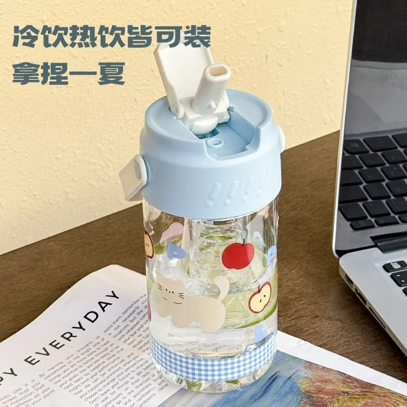 水杯新款2025高颜值夏日吸管杯大容量学生上学专用儿童泡茶杯mmw