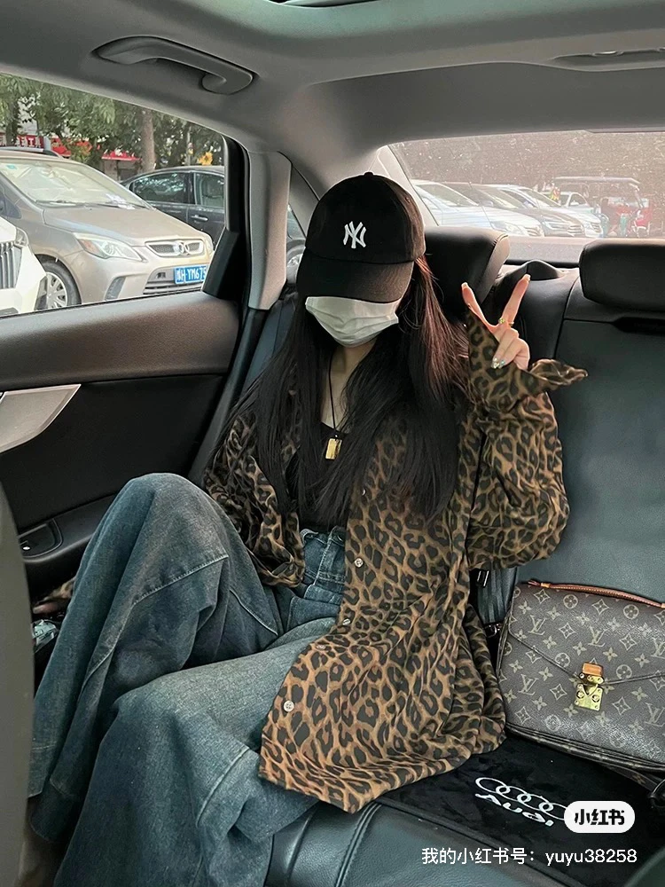 豹纹款 衬衫外套