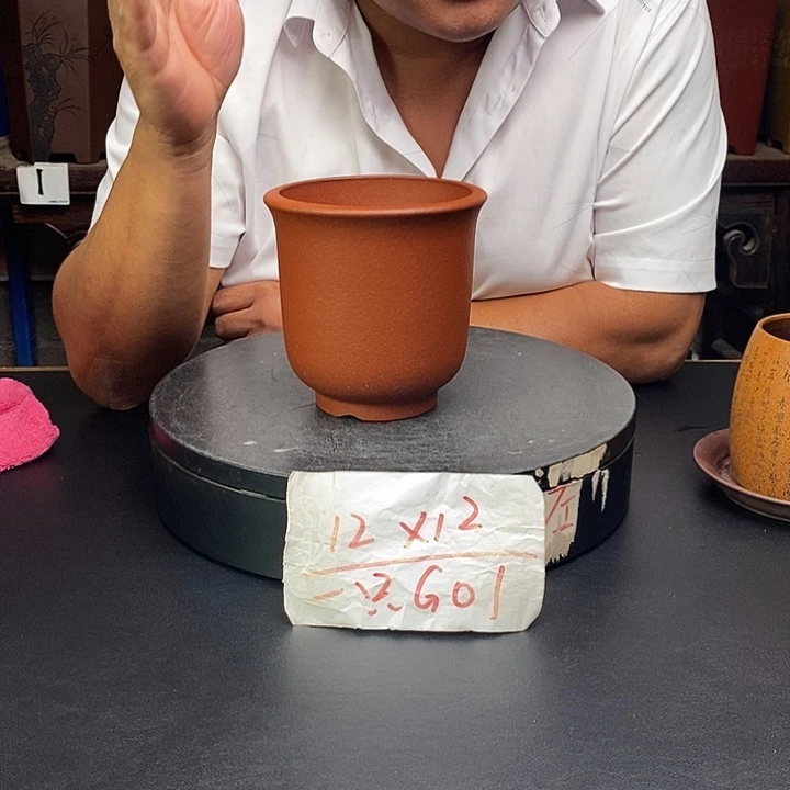紫砂花盆货号一只G01