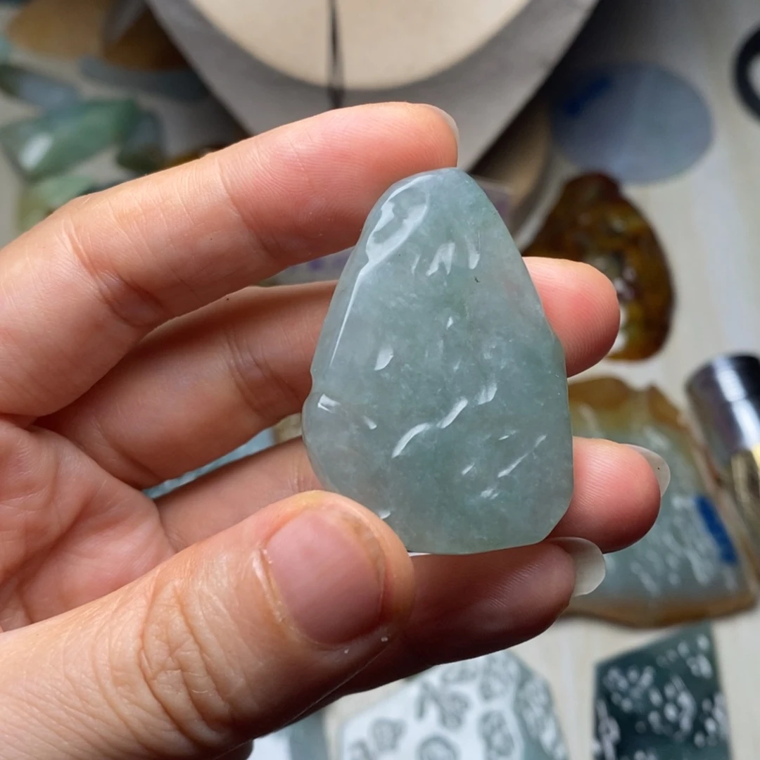 翡翠未镶嵌颈饰天然