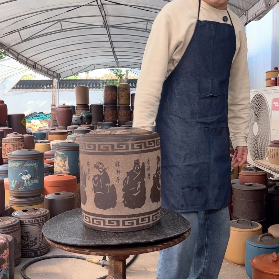 紫砂茶叶罐10 饼茶叶罐