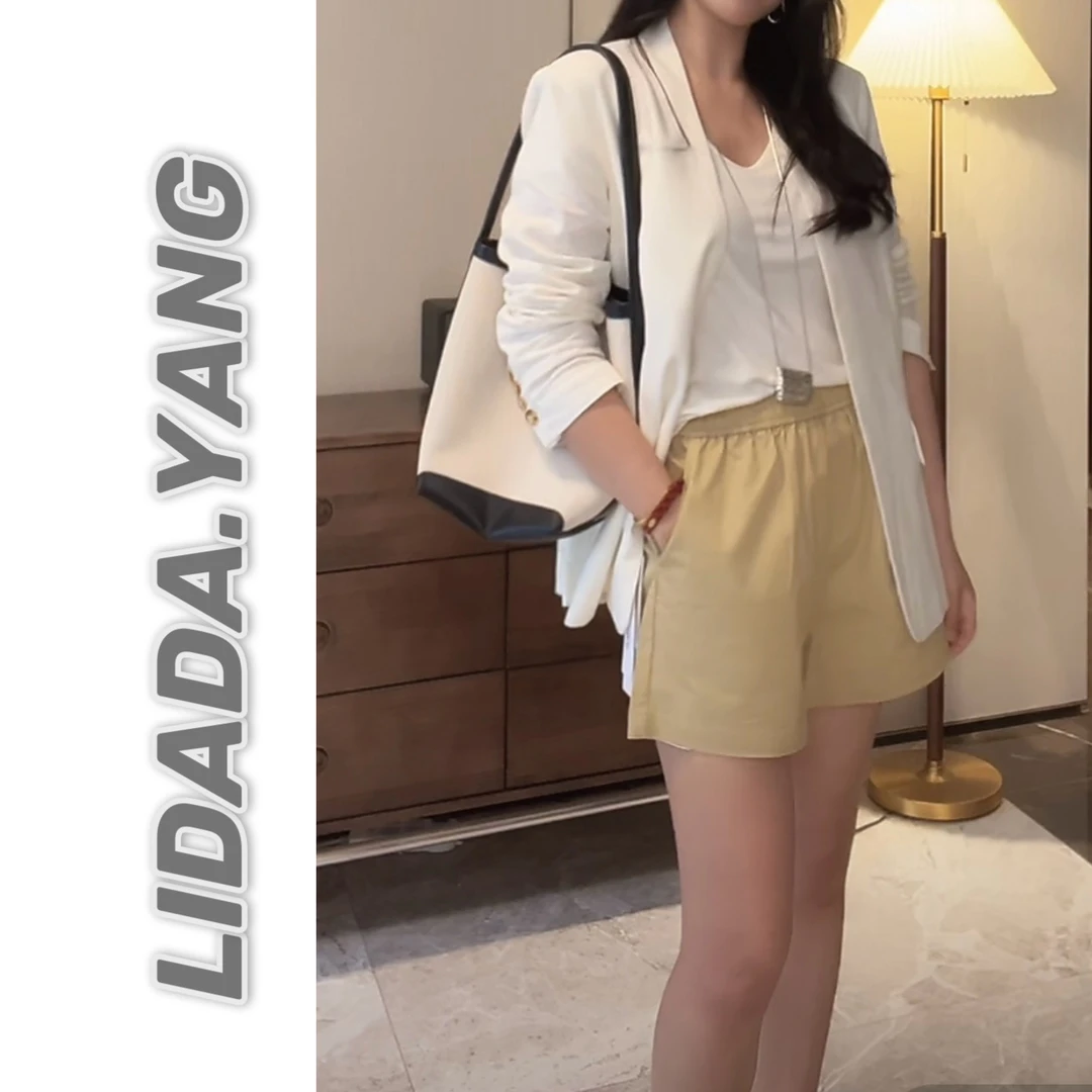 LIDADA【夏屿】中高腰舒适休闲显瘦百搭经典短裤