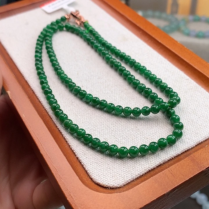 翡翠合金手链辣绿项链，炸