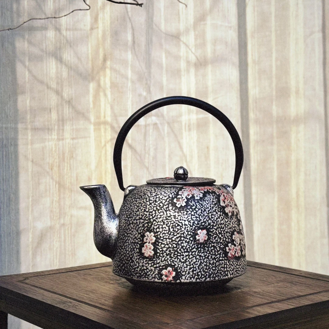 [银色樱花]出外贸原单手工铁壶铸铁壶茶壶烧水壶泡茶壶