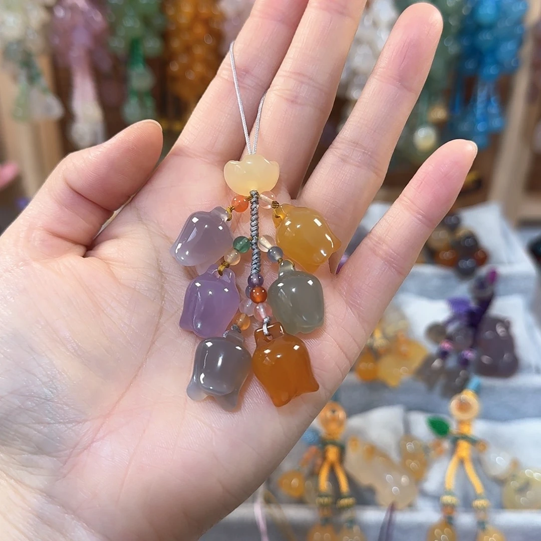 玛瑙/玉髓手机挂件未镶嵌