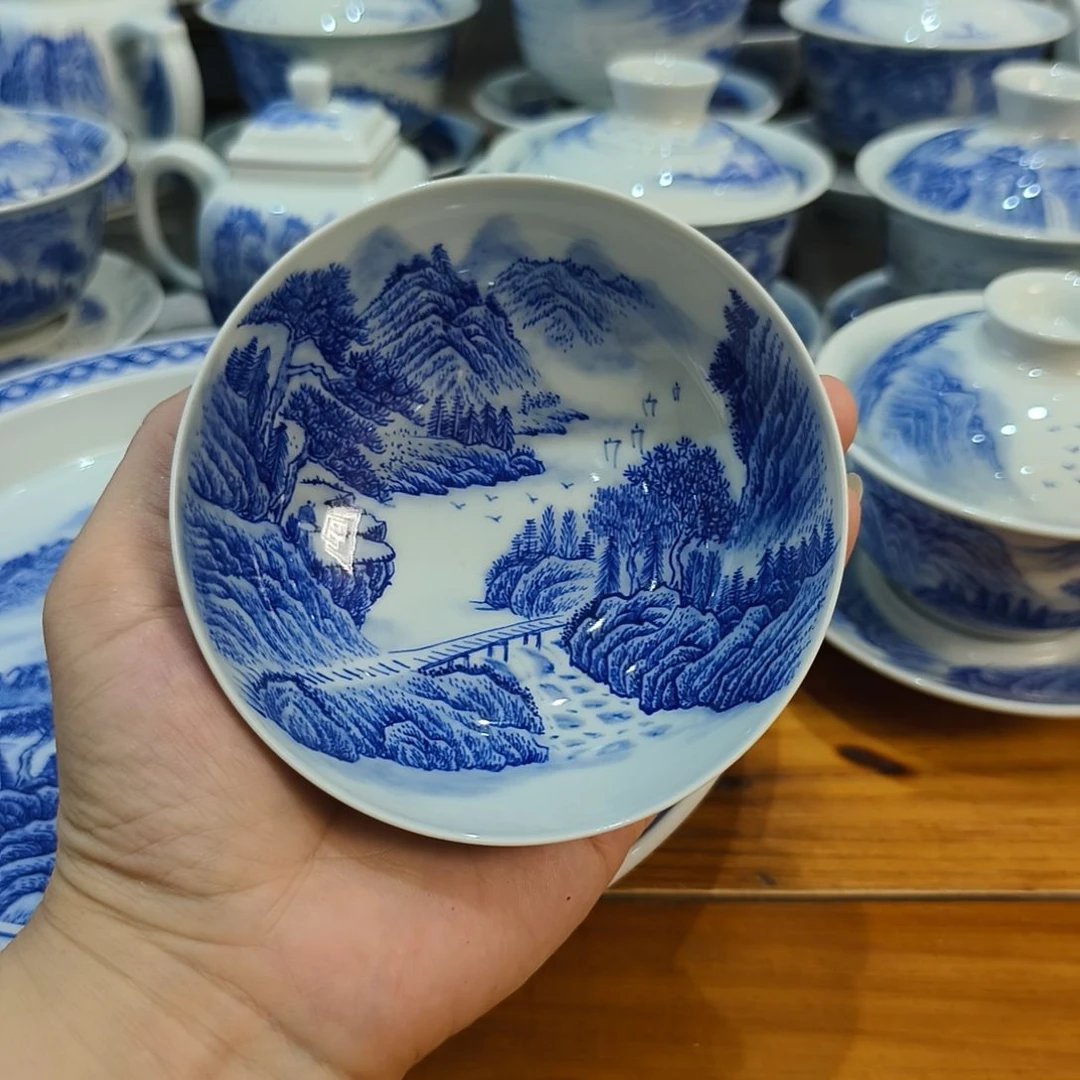 熊***猫杯子全手工山水普洱杯（本人作品）