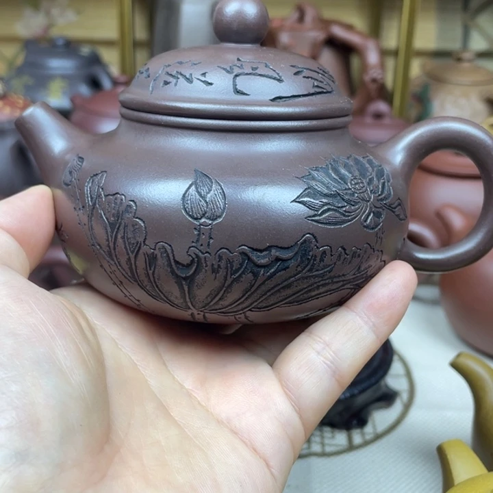 茶壶紫砂紫砂壶紫泥容天260cc