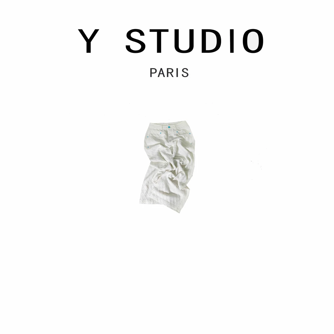 【大妮专属】【秦雪落白】百搭时尚设计牛仔长裤BU352