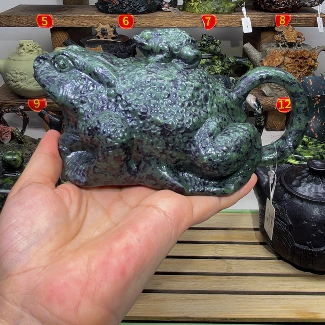 杨***士石材藏玉药王石蟾蜍壶双十一