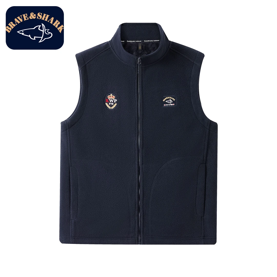 BRAVE&SHARK/勇士鲨鱼拉链秋冬运动休闲男士马甲1808