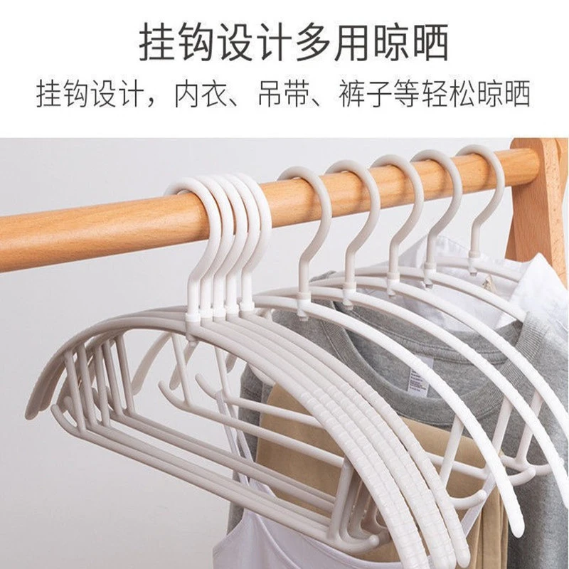 高品质马卡龙无痕衣架阳台防风塑料衣服撑半圆防滑挂衣架简约居