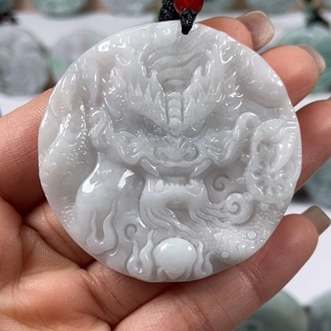 翡翠颈饰未镶嵌龙行天下福利