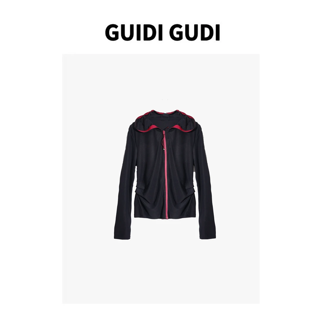 GUIDI GUDI【如果重来】气质休闲百搭时尚连帽外套 W9510264H