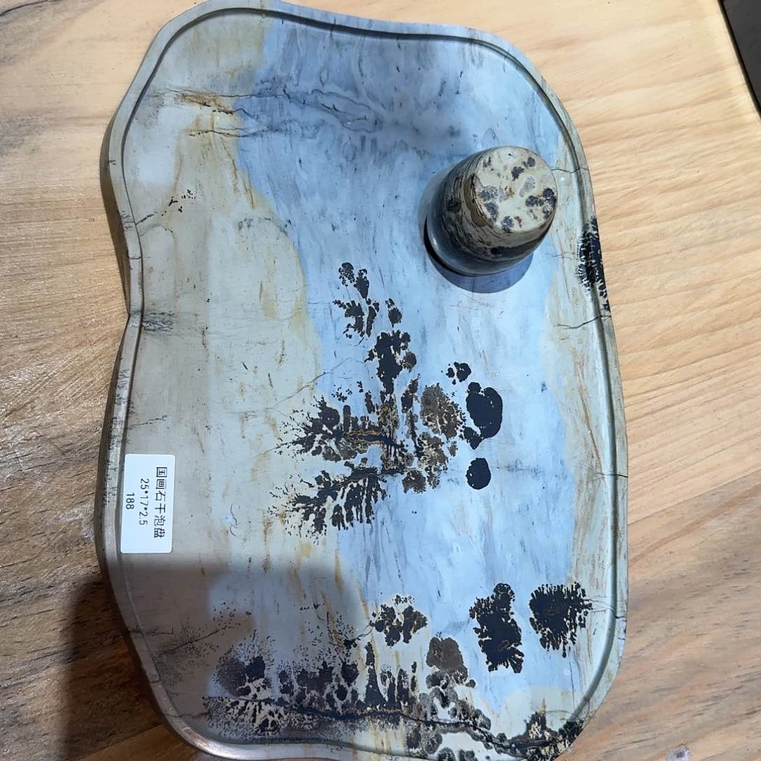M****?国画石 茶盘 干泡