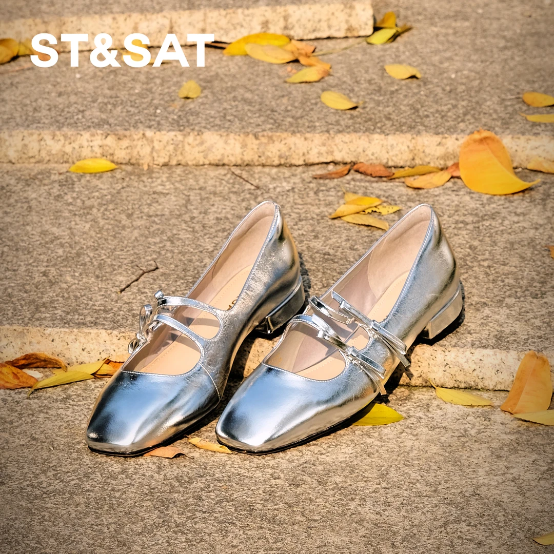 【轻奢系列】星期六甄选法式玛丽珍鞋浅口一字带中粗跟单鞋女1167