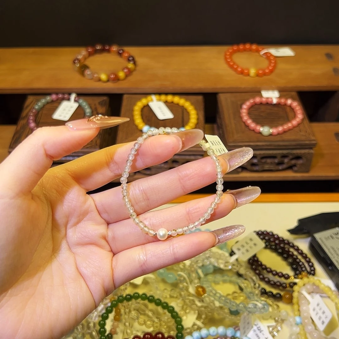 水晶手链银S925镶嵌葡萄5111