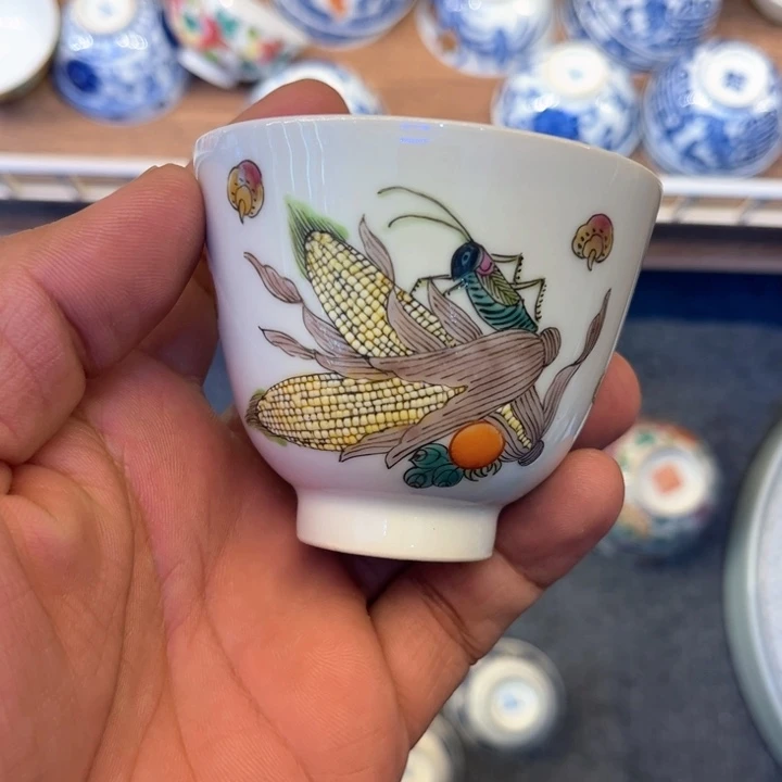 纯手绘精品盖碗杯