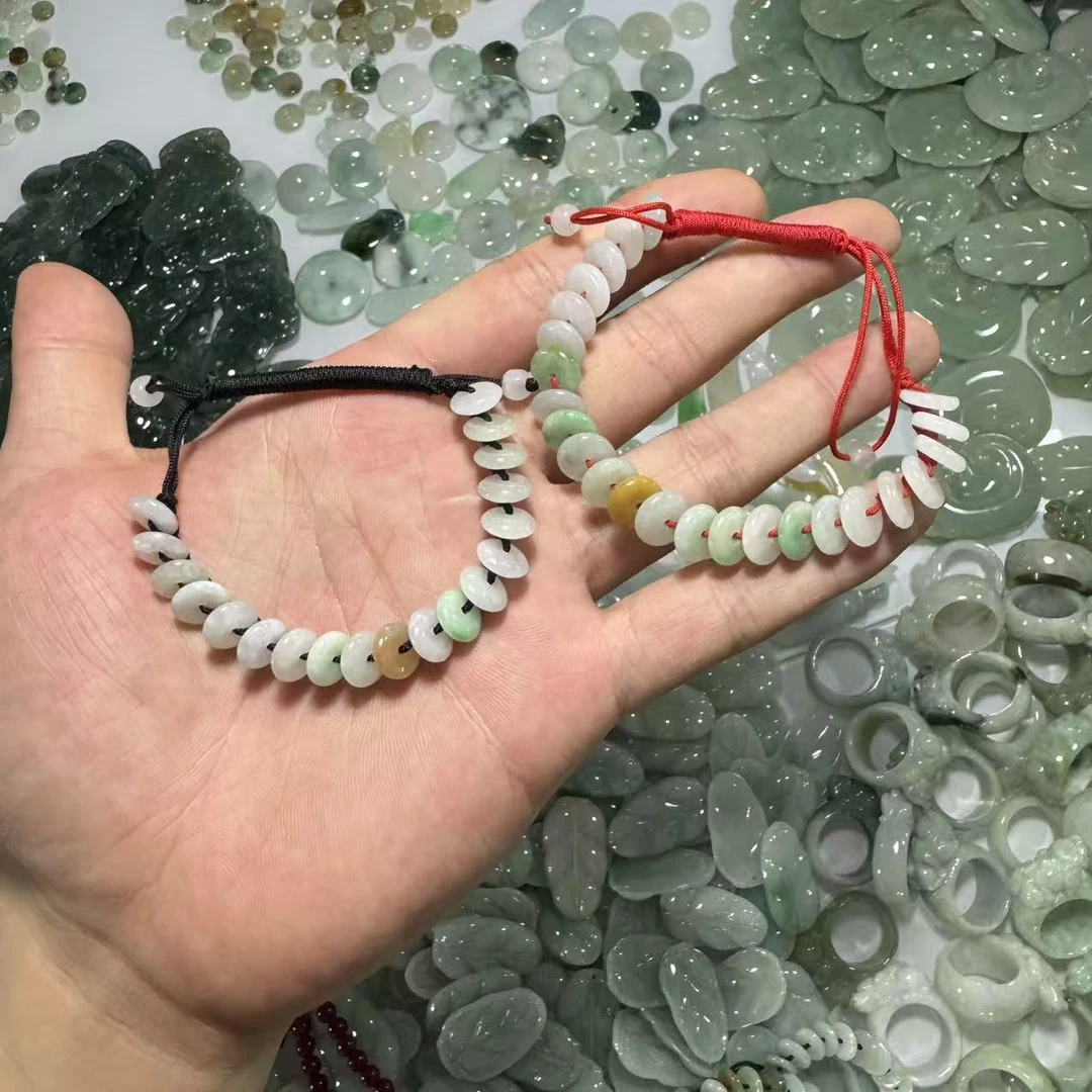 天然A货翡翠钱串子手链-dc271-多样性发一