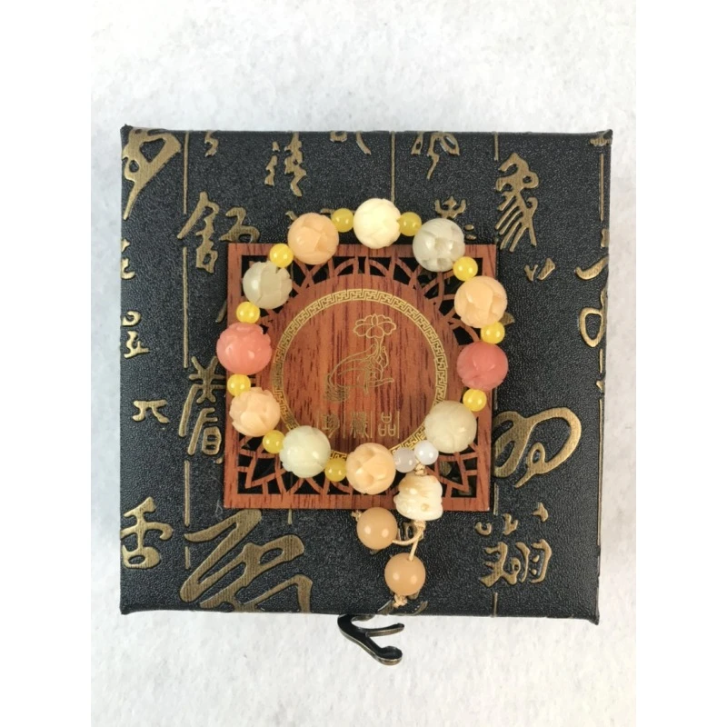 达A144-有钱花莲花菩提单圈手串-008-无礼盒