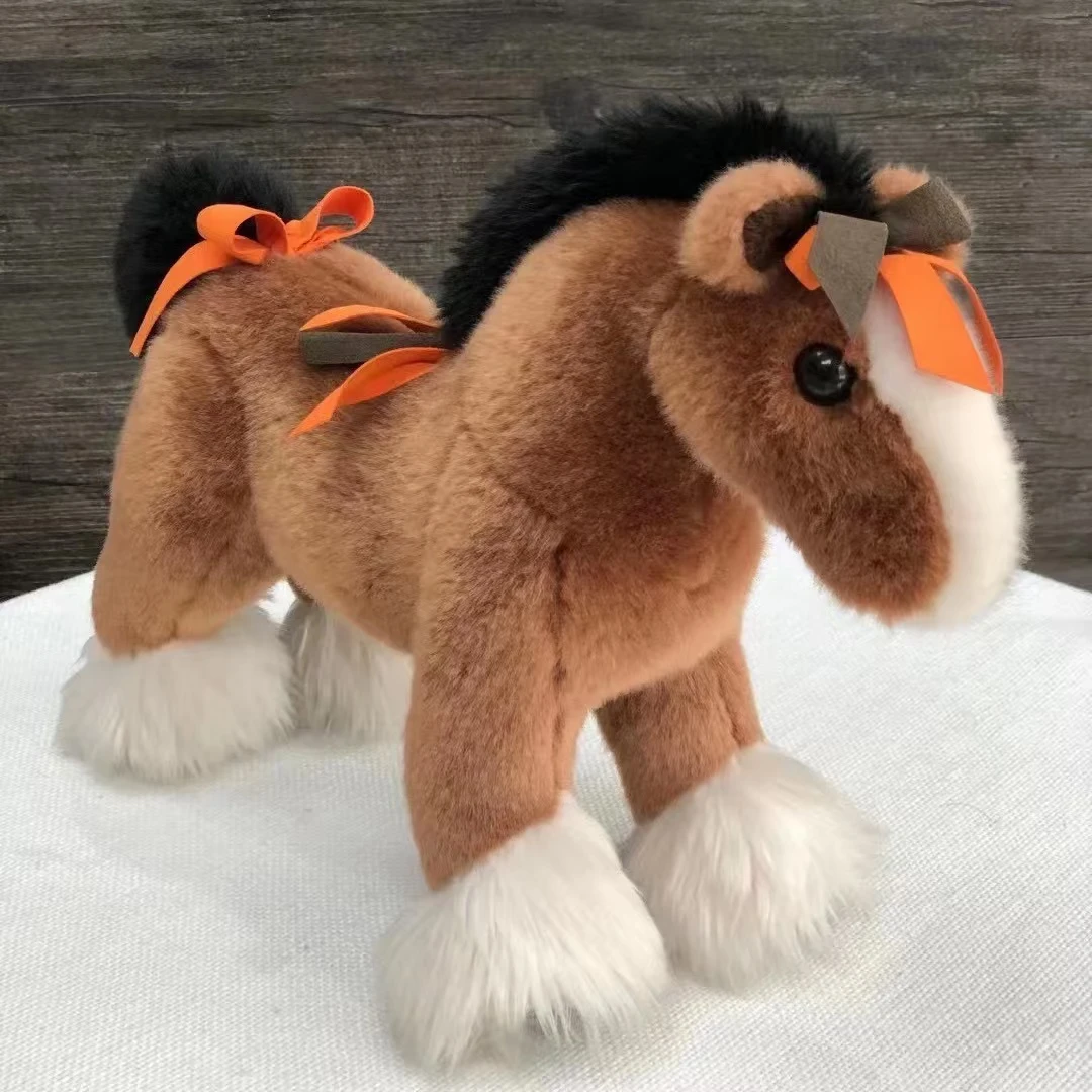 全新未使用 Hermes/爱马仕 蔚蓝/棕色小马摆件