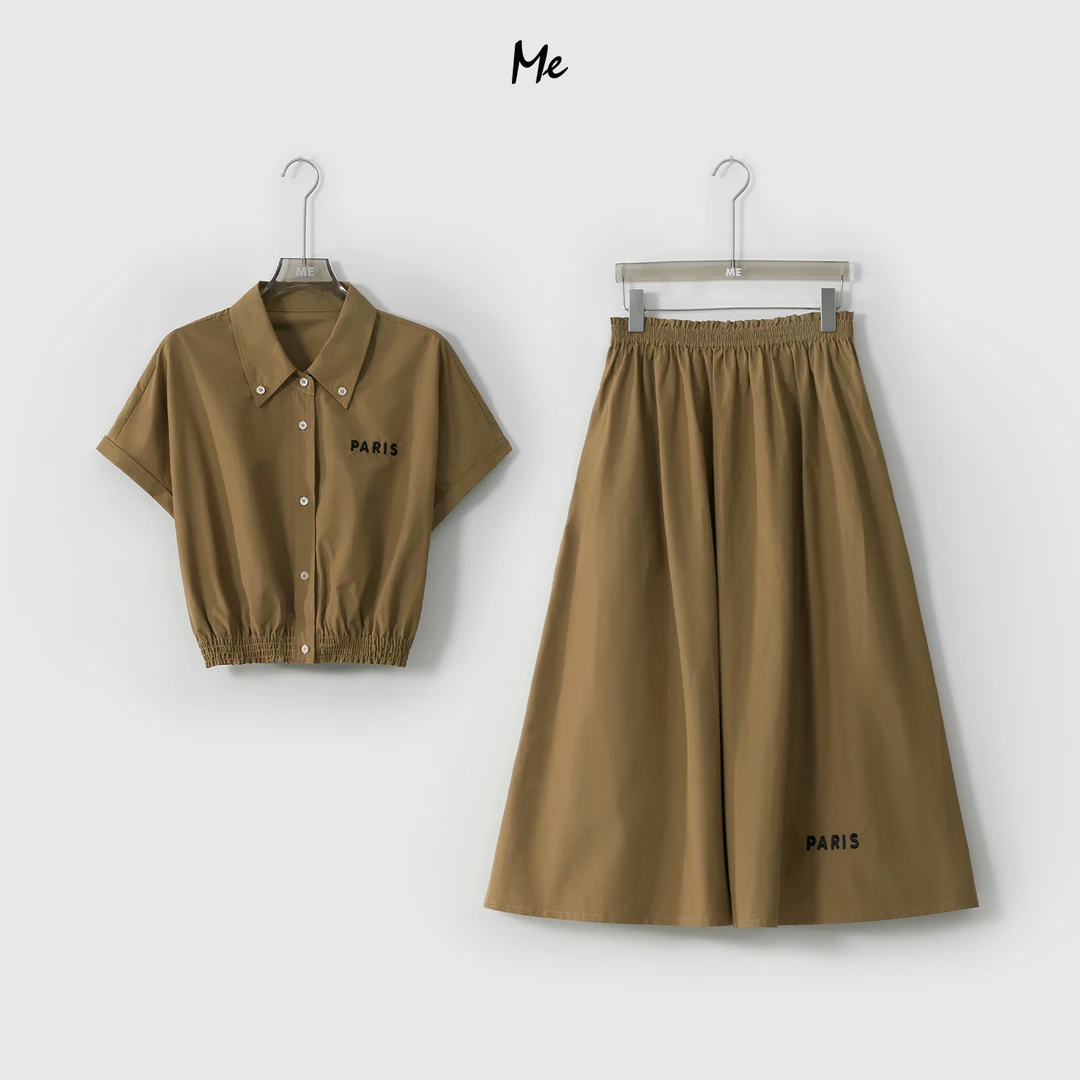 ME【尖子生套装】奢牌感透气巨遮肉显瘦百搭时尚休闲套装MESS4784