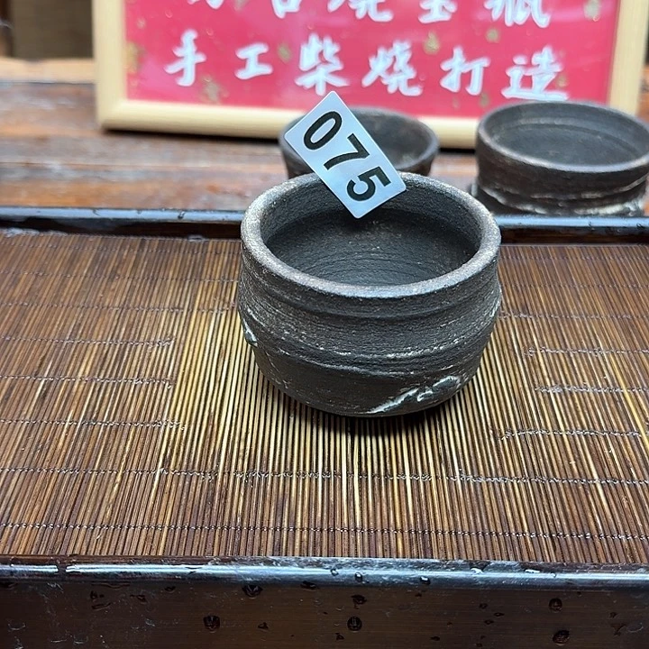 纯手工制作粗陶茶具