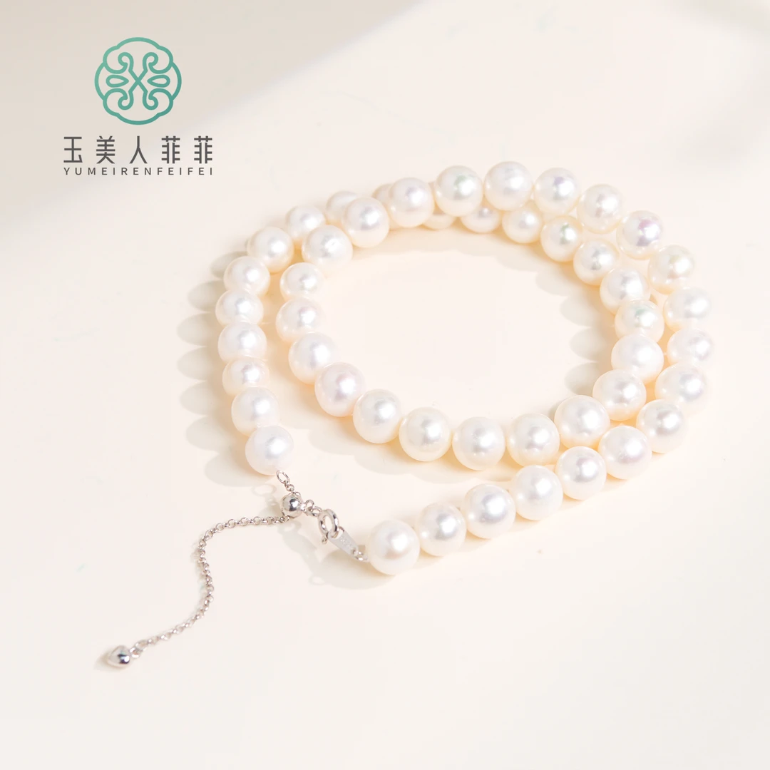 石惑珠宝~珍珠项链约8-9mm~欧若风珠宝