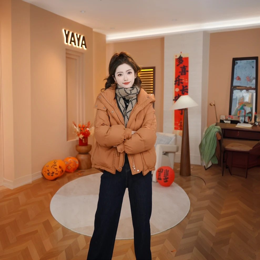 YAYA/鸭鸭YAYA/鸭鸭短款羽绒服女士冬季新款时尚户外宽松面包服