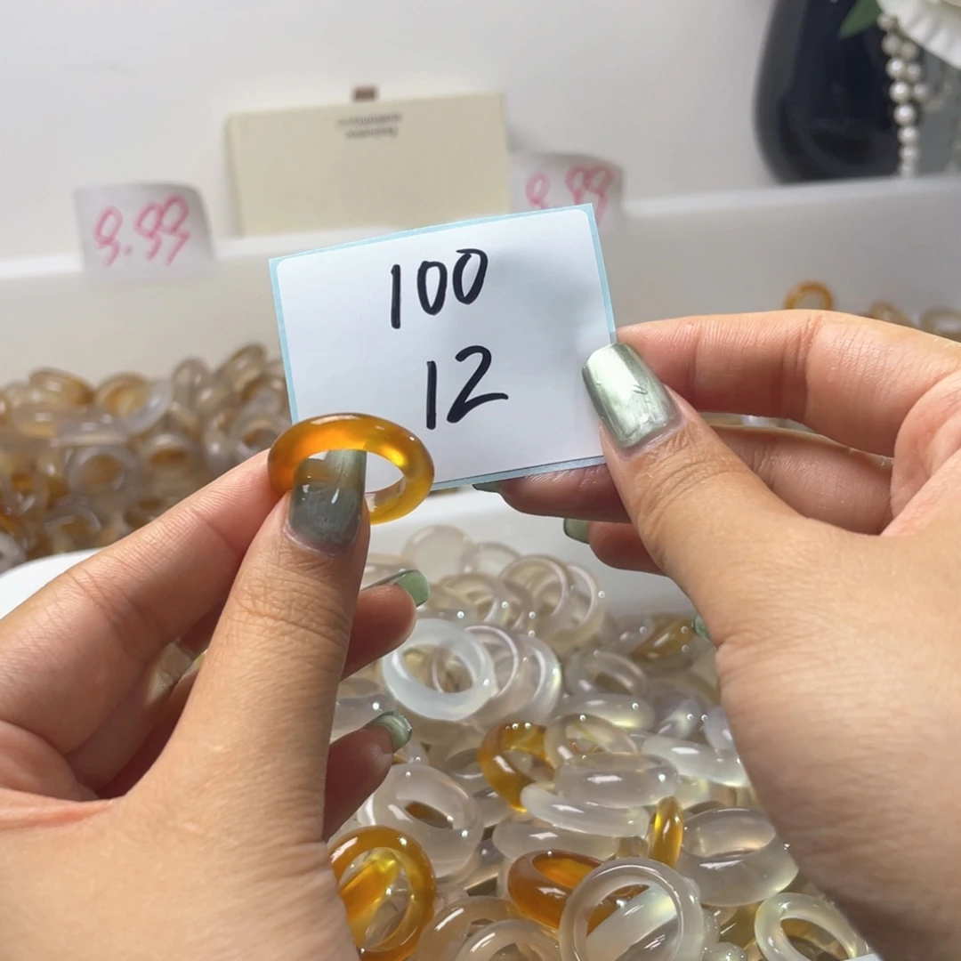 玛瑙/玉髓戒指合金100