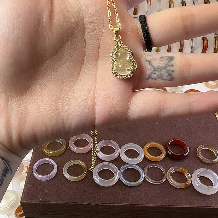 玛瑙/玉髓合金颈饰