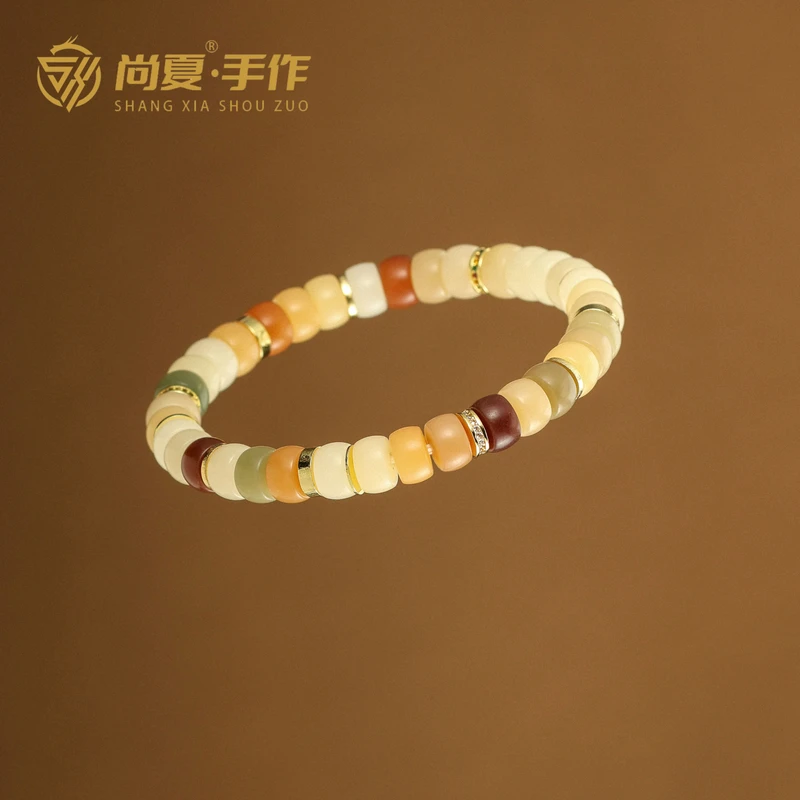 尚夏8MM菩提多宝药片精工手串男女款时尚百搭