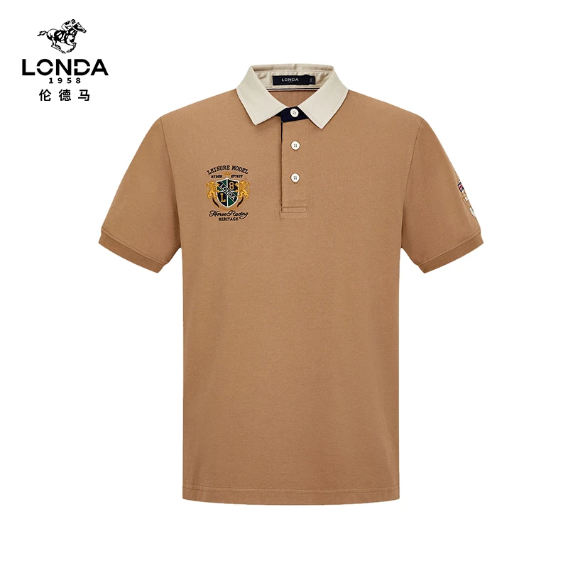 【LONDA伦德马】刺绣25春夏时尚潮搭男士短袖Polo衫2817