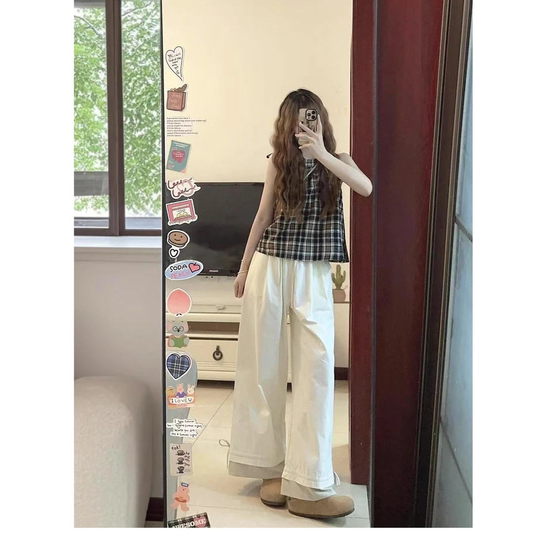 2025夏季新款大方得体穿搭配一整套超火巨好看的阔腿裤两件套装女