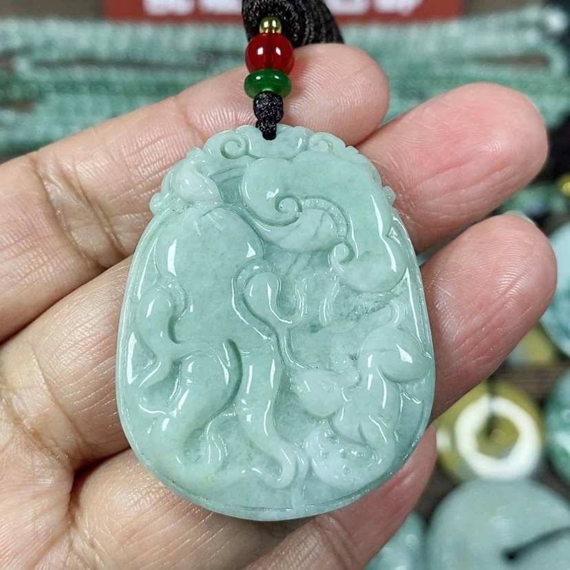 【闪购商品】翡翠颈饰未镶嵌玉吊坠翡翠玉人生如意