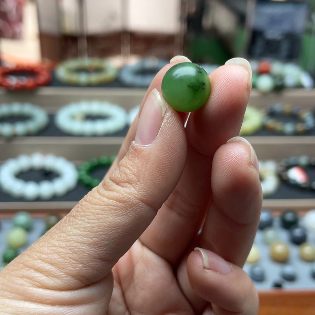 和田玉单珠12未镶嵌