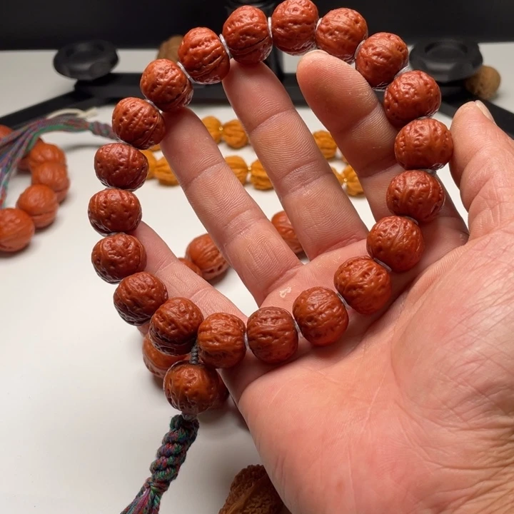 手串文玩核桃野生小核桃红皮小手持