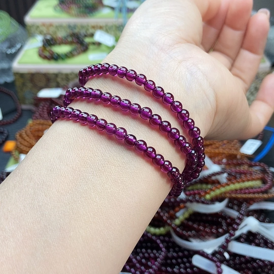 手链未镶嵌石榴石手串4.8