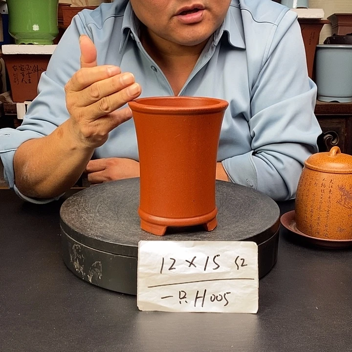 紫砂花盆货号一只H005