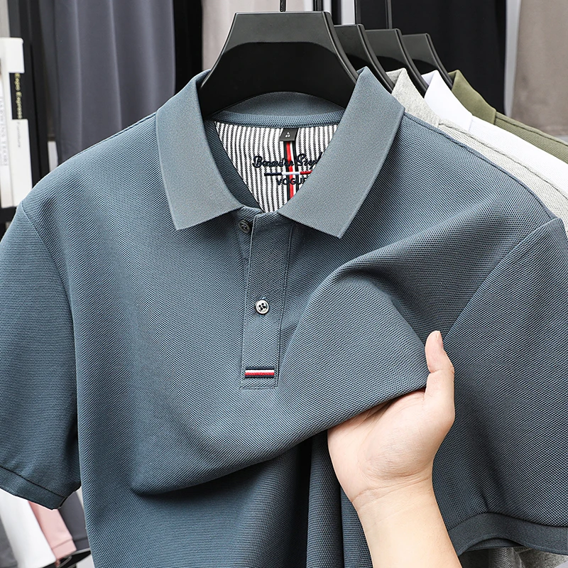 【C编码】新品百搭商务休闲男士长袖翻领polo
