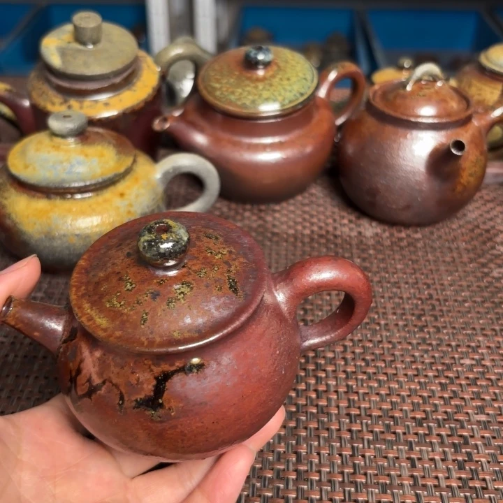 茶杯紫砂锔钉手持160