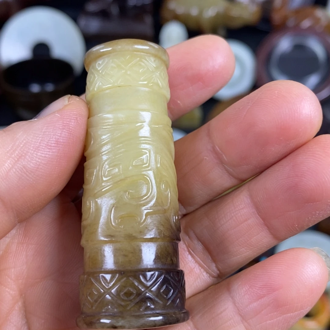 竹****和田玉未镶嵌颈饰