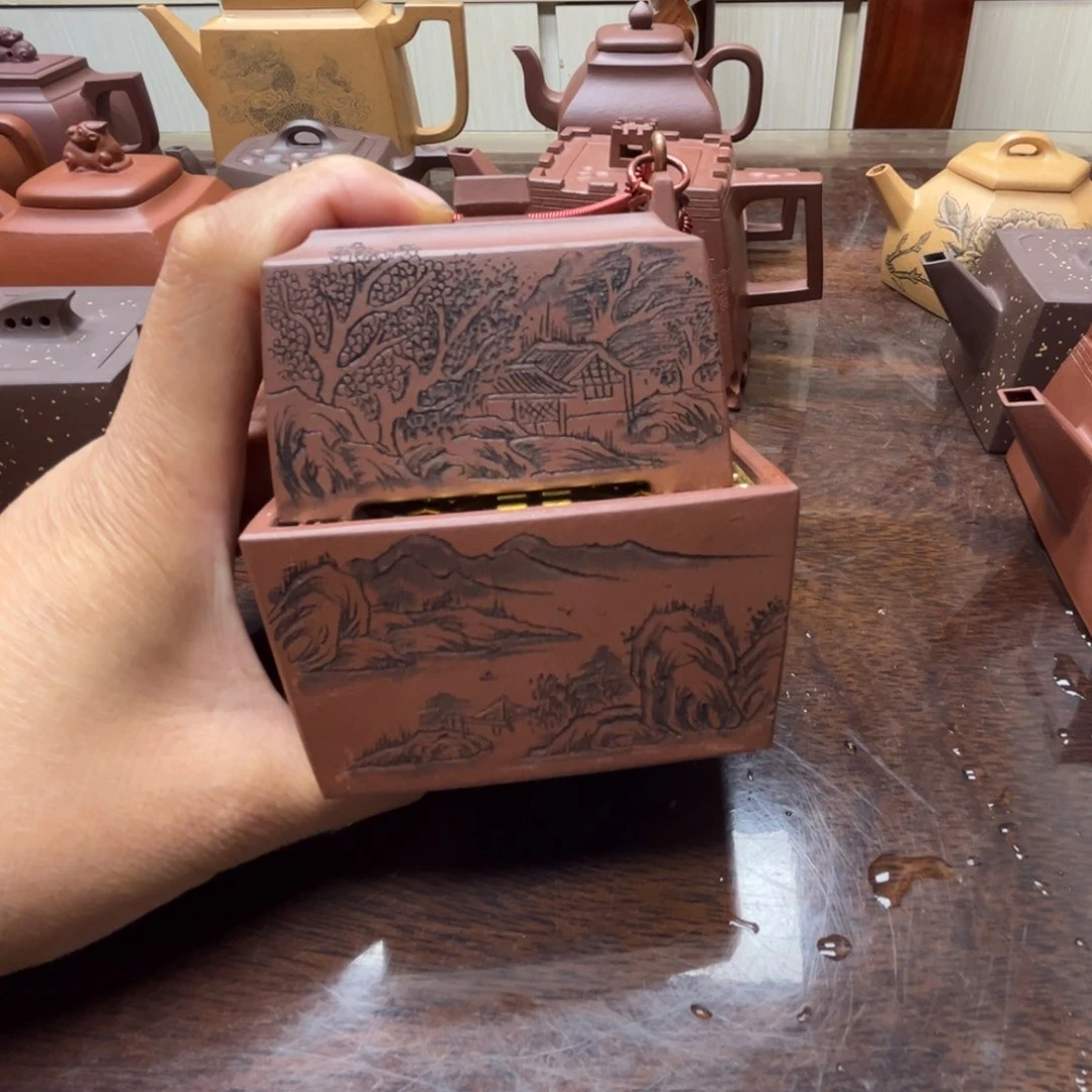 茶壶紫砂紫泥全手工小套壶120c c